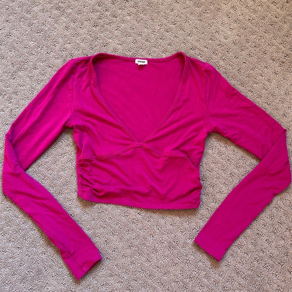 Garage Fuchsia Long Sleeve Top - Picture 1 of 3